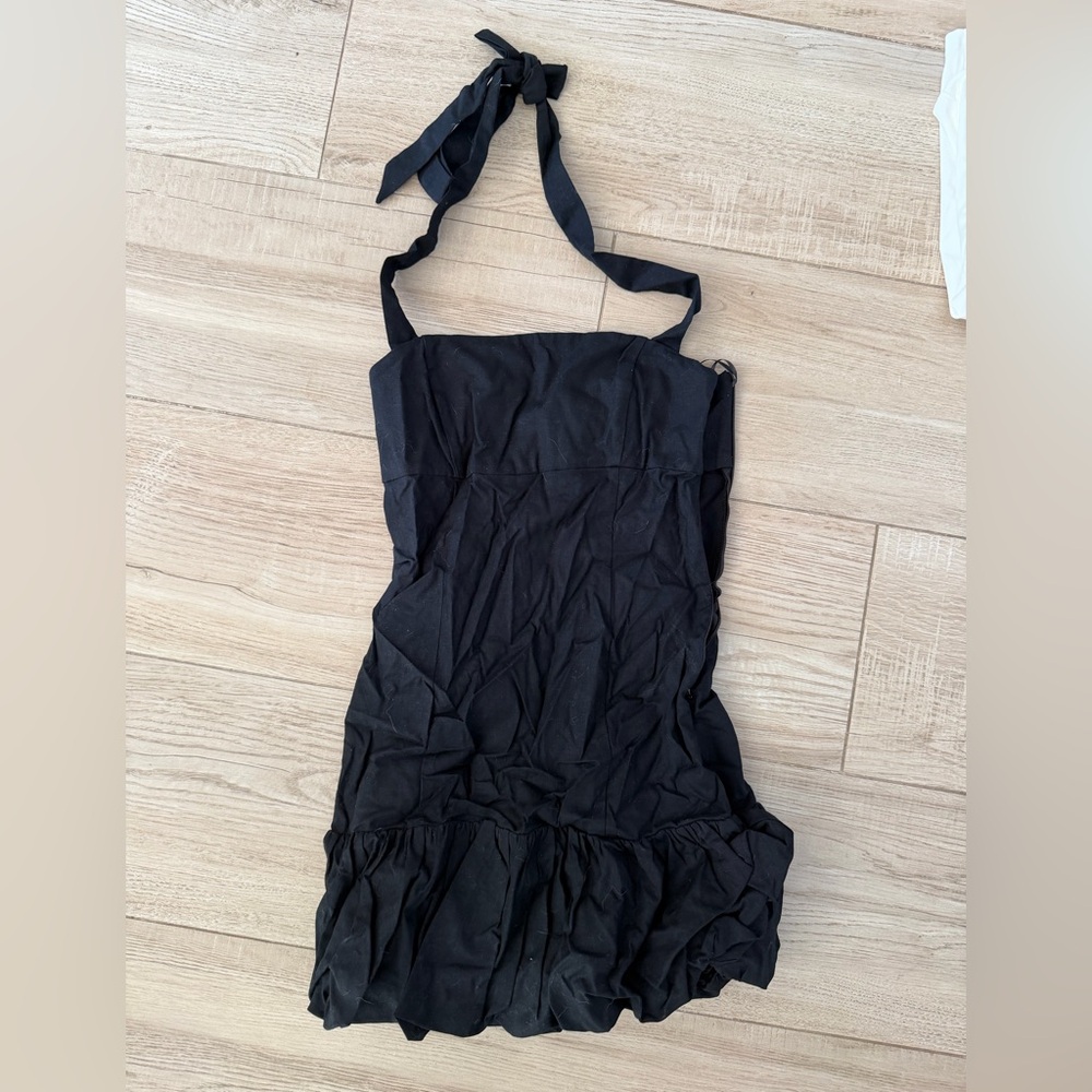 Zara Midnight Black Halter Top